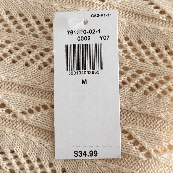 ☘️OLD NAVY Crochet Tie Vest Sz M NWT - Picture 9 of 10